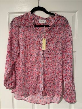 Korye Pink Floral Button-Down Shirt